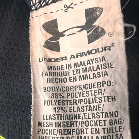 Under Armour Run Cold Gear Jacket Semi Fitted Full Zip Black Turquoise Athletic - Picture 7 of 12